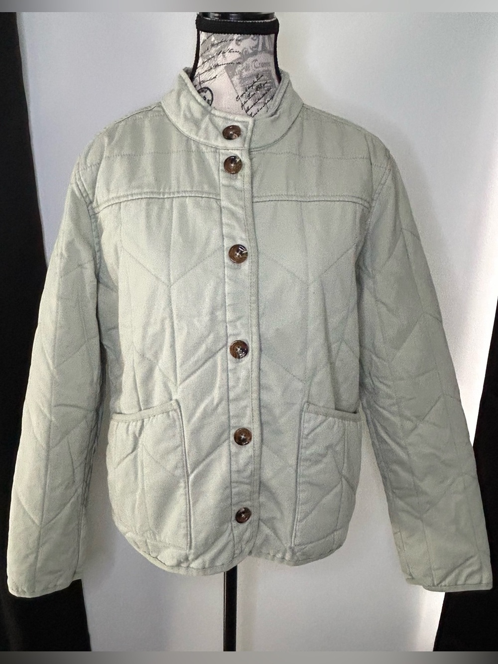 Women’s New Quilted Sage Jacket (L)